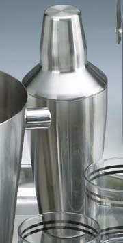 Kraftware 71419 Brushed Stainless Steel 24 Ounce Cocktail Shaker