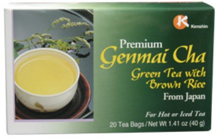 Kenshin 50222 Genmai Cha Tea from Japan 20 Bags Per Box - Case of 24