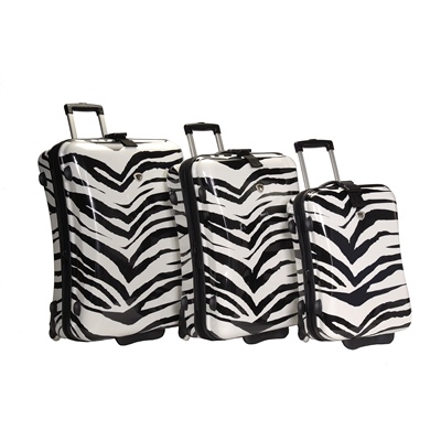 International Traveller 68843-4-ZEB 4 Piece Zebra Polycarb - ABS Uprights and Vanity