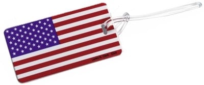 Id24 Plastic American Flag Luggage Tag