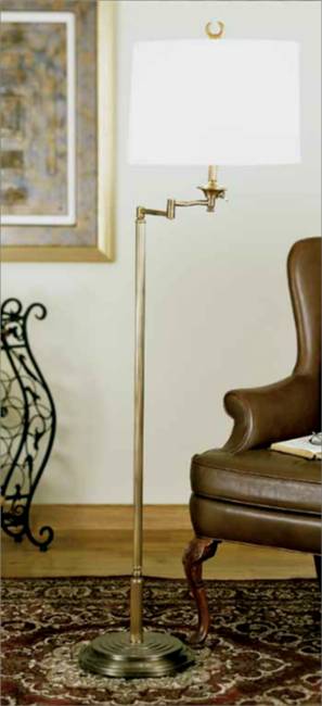 Sight Saver 05F676 Antique Brass Finish Classic Swing Arm Floor Lamp by Sight Saver