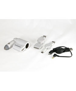 Ultimate Car Charger for iPod/ PSP/ DS/ Mp3 Player with DC Out