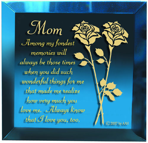 Magique RFEB404 Keepsakes - Treasures - Easel Backed - Blue - Mom