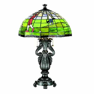 RAM Gameroom CF16 GOLFTL 16 Inch Tiffany Golf Table Lamp