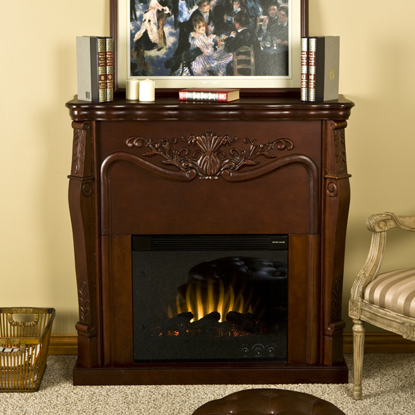 Southern Enterprises FA5657G Raphael Gel Fuel Fireplace - Mahogany