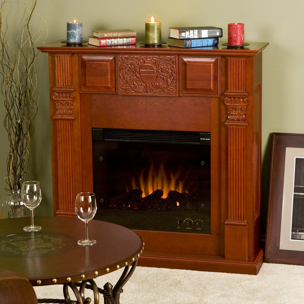 Southern Enterprises FA5777G Marquis Gel Fuel Fireplace - Mahogany