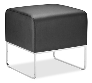 Zuo 103003 Plush Collection Ottoman - Black Zuo 103003 Plush Collection Ottoman - Black