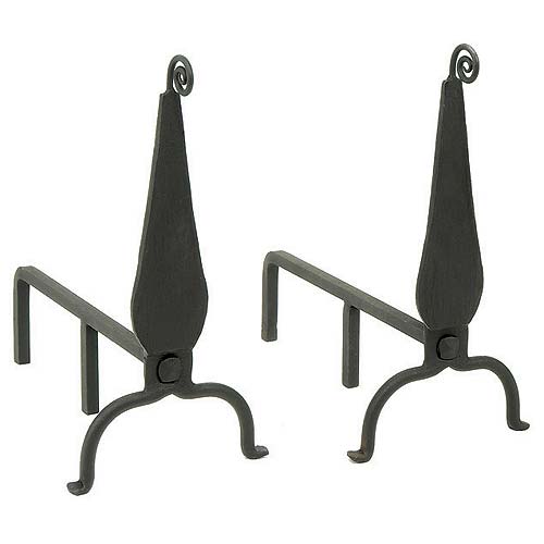 Minuteman VAND-03 Josiah s Andirons - Powder Coated Black