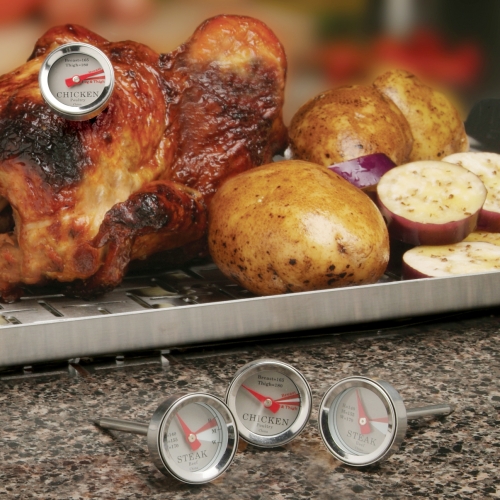 Rt-04 Set Of 4 Mini Steak And Chicken Thermometers