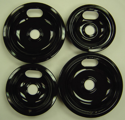 Range Kleen P10124XN Universal Porcelain Drip Pans - Four Pack Range Kleen P10124XN Universal Porcelain Drip Pans - Four Pack