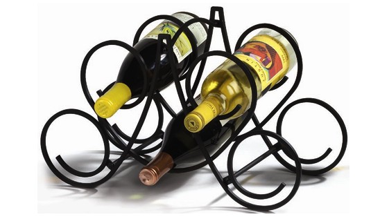 Spectrum Diversified 48110CAT Bordeaux Wine Rack, 5 Bottle - Black