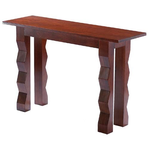 TLS by Design 3C-2007-T Tikal Zig-Zag Transitional Tall Console - Cherry TLS by Design 3C-2007-T Tikal Zig-Zag Transitional Tall Console - Cherry