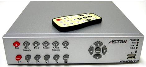 Astak CM-04DE 4 Channel MPEG4 DVR System With 320GB Hard Drive
