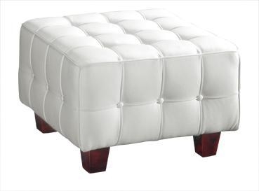 Zuo 900261 Button Ottoman - White