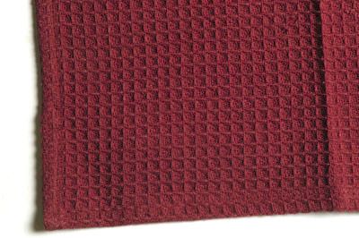 K330-r Solid Waffle Weave Tea Towel In Red