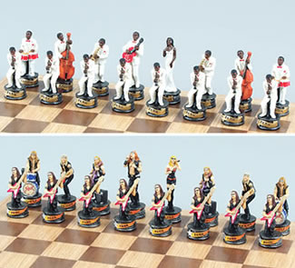 Fame 7649 Rock and Roll vs Jazz Chess Set