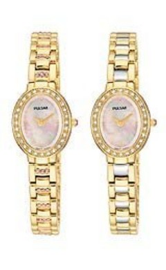 Pulsar Double Time Collection Watch With Reversible Bracelet.