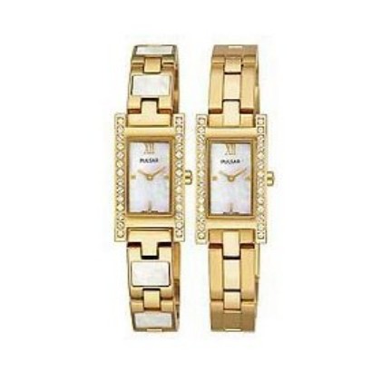 Pulsar Double Time Watch with Twist Bracelet Watch