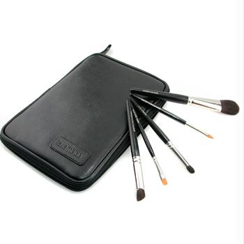 Laura Mercier Travel Brush Set 5x Travel Length Brush 1x Brush Case - 5pcs+1case