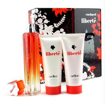 Cacharel Liberte Coffret: Eau De Toilette Spray 75ml + Body Lotion 100ml + Shower Gel 100ml 3pcs