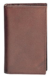 Simran S1600-wbwn Ajmer 3 Oz. Stainless Steel Flask In Brown Leather Wallet
