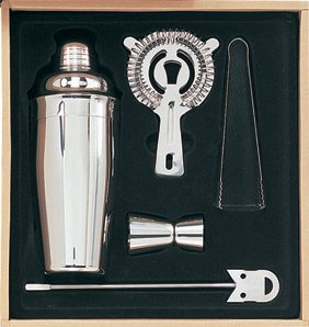 Simran SS-2093-5 Ajmer 5 Piece Stainless Steel Martini Shaker Set
