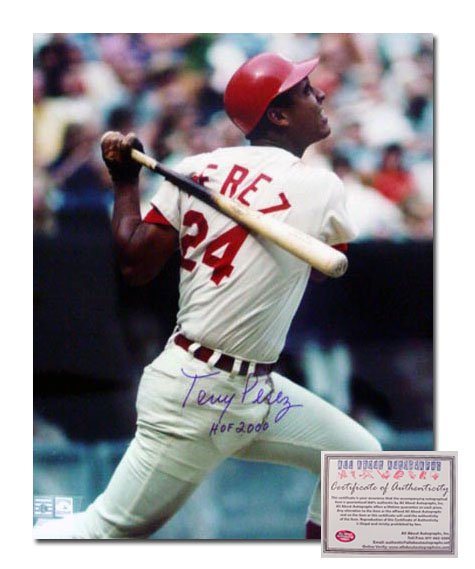 Tony Perez Cincinnati Reds MLB Hand Signed 16x20 Photograph with HOF 2000 Inscription