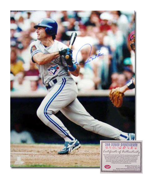 Paul Molitor Toronto Blue Jays MLB Hand Signed 16x20 Photograph Action Hitting