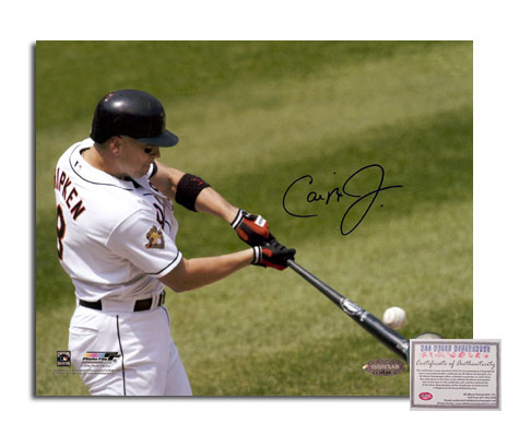 Cal Ripken Jr Baltimore Orioles MLB Hand Signed 16x20 Photograph Batting