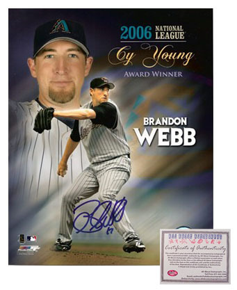 Brandon Webb Arizona Diamondbacks Hand Signed 8x10 Photograph - 2006 NL Cy Young Winner Collage