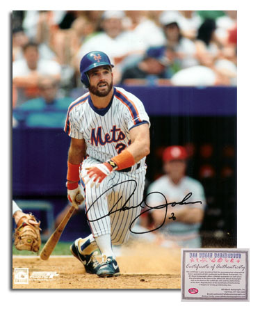 Howard Johnson New York Mets MLB Hand Signed 8x10 Photograph Swinging