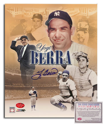 Yogi Berra New York Yankees MLB Hand Signed 8x10 Photograph Collage