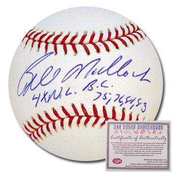 Bill Madlock Pittsburgh Pirates Hand Signed Rawlings MLB Baseball with 4x NL Batting Champ Inscription