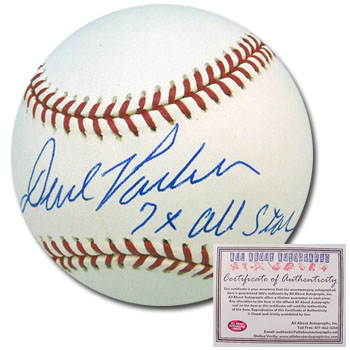 David Parker Pittsburgh Pirates Hand Signed Rawlings MLB Baseball with 7x All-Star Inscription