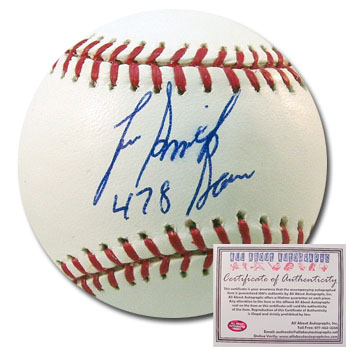 Lee Smith Chicago Cubs Hand Signed Rawlings MLB Baseball with 478 Saves Inscription