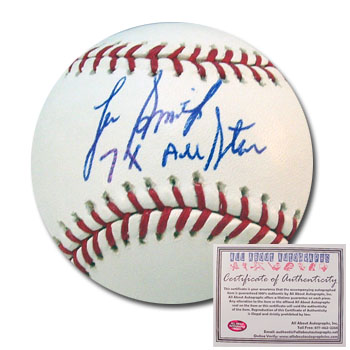 Lee Smith Chicago Cubs Hand Signed Rawlings MLB Baseball with 7x All-Star Inscription