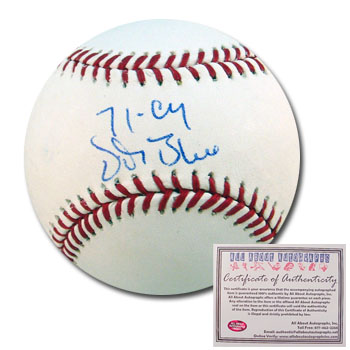 Vida Blue Oakland Athletics Hand Signed Rawlings MLB Baseball with 71 Cy Inscription