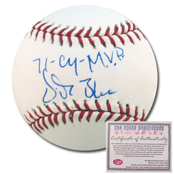 Vida Blue Oakland Athletics Hand Signed Rawlings MLB Baseball with 71 Cy MVP Inscription