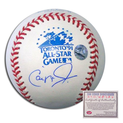 Cal Ripken Jr Baltimore Orioles Hand Signed 1991 All-Star Baseball