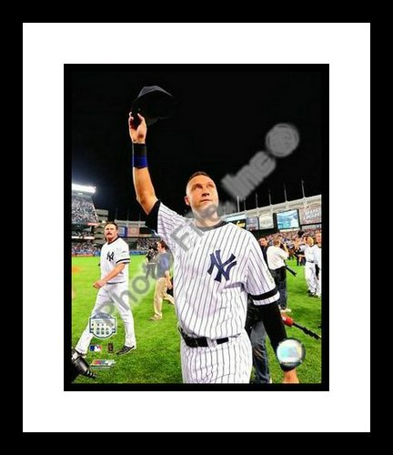 Derek Jeter New York Yankees MLB Framed 8x10 Photograph Yankee Stadium Farewell Cap Tip