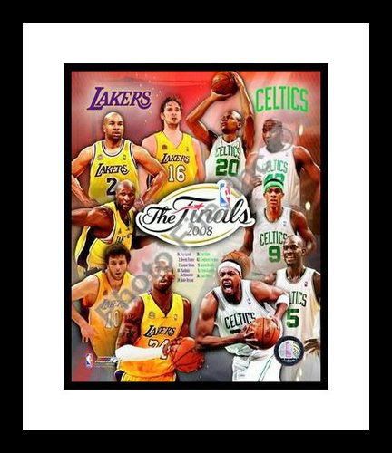 2008 Boston Celtics Los Angeles Lakers NBA Finals Framed 8x10 Photograph Composite