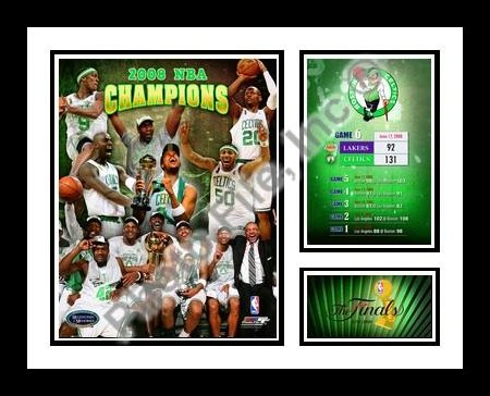 2008 Boston Celtics NBA Framed Photograph Champions Milestone Collage