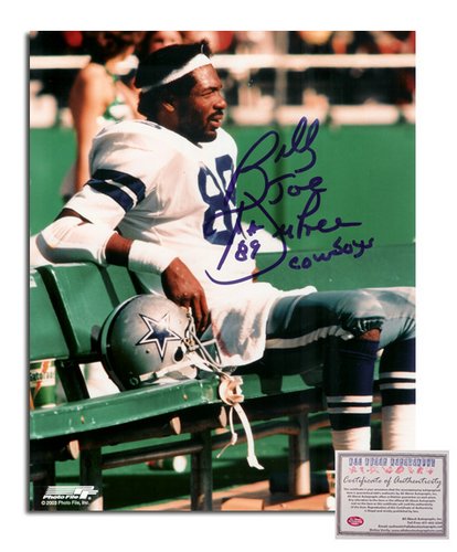 Billy Joe Dupree NFL Dallas Cowboys Hand Signed 8x10 Photograph Sidelines