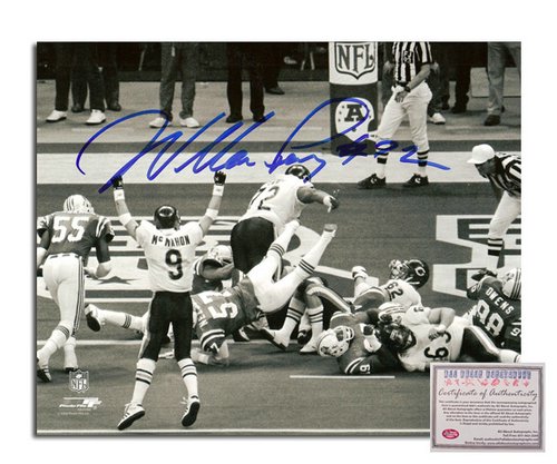 William Perry NFL Chicago Bears Hand Signed 8x10 Photograph Super Bowl XX TD B and W
