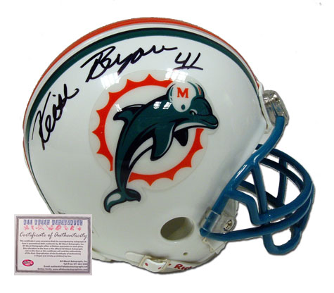 Keith Byars Miami Dolphins NFL Hand Signed Mini Replica Football Helmet