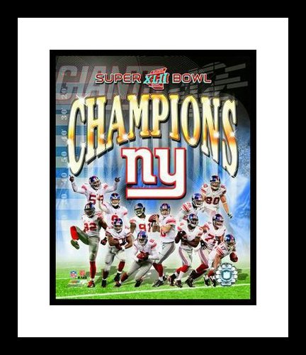 2008 New York Giants NFL Framed 8x10 Photograph Super Bowl XLII Team Collage
