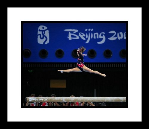 Shawn Johnson 2008 USA Olympics Gymnastics Framed 8x10 Photograph Balance Beam