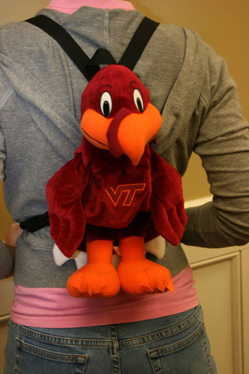 Virginia Tech Backpack Store TeamHeads DJ08-80027 Virginia Tech Backpack Plush