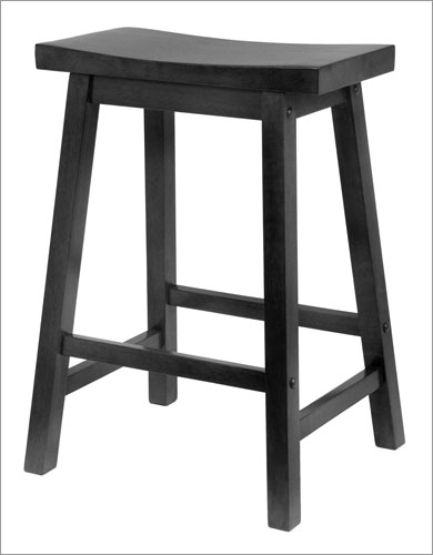 20084 Saddle Seat 24 Inch Stool - Black