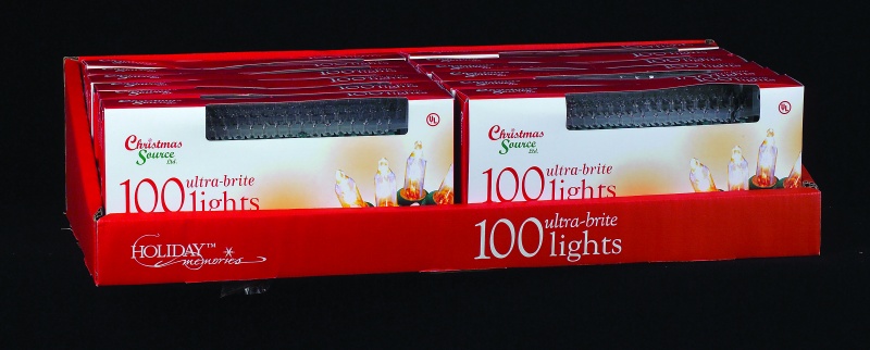 UPC 087449602064 product image for Christmas Source 568670 100 Light Set Tray Display Box - Clear | upcitemdb.com